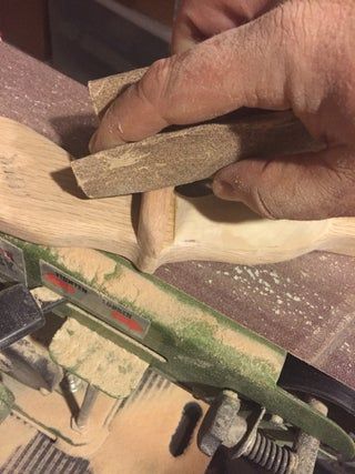 Gluing the parts of make recurve bow riser